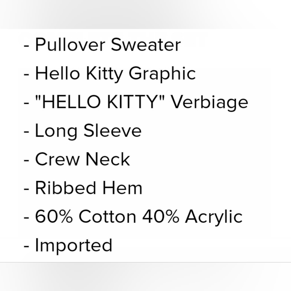 NWT 3X HELLO KITTY SWEATER - Picture 8 of 12